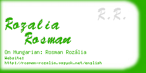 rozalia rosman business card